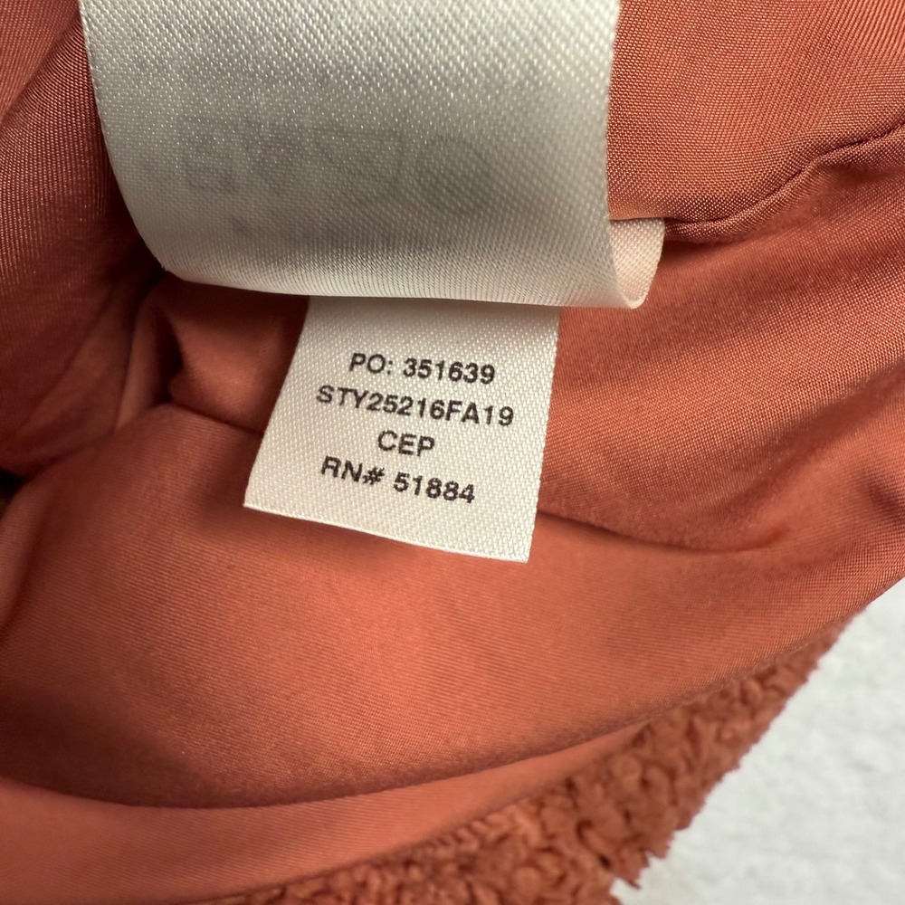 Patagonia Los Gatos Fleece Vest Womens Large Century Pink Orange Ful Zip Pile - Picture 6 of 7